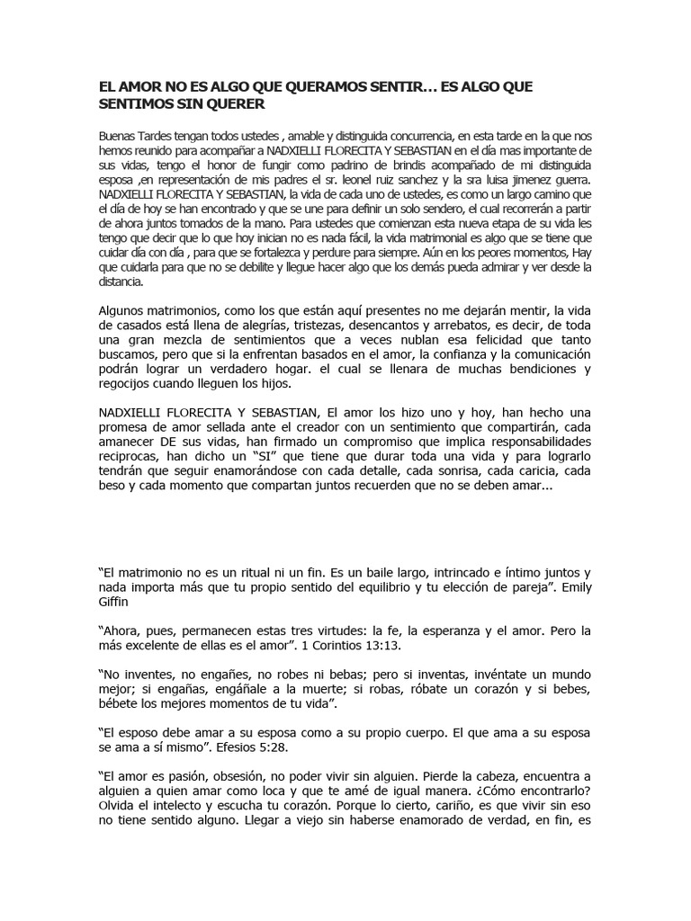 El Amor No Es Algo Que Queramos Sentir | PDF | Amor