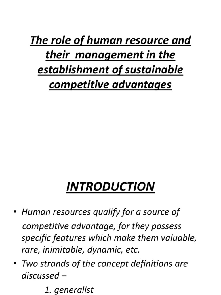 Human Resource Management for Competitive Advantage | PDF