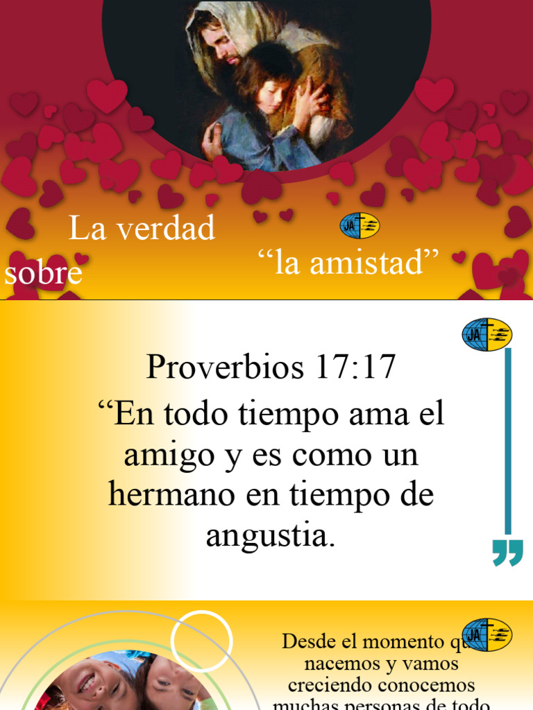 La Amistad según la Biblia | PDF | Relaciones personales, crianza y ...