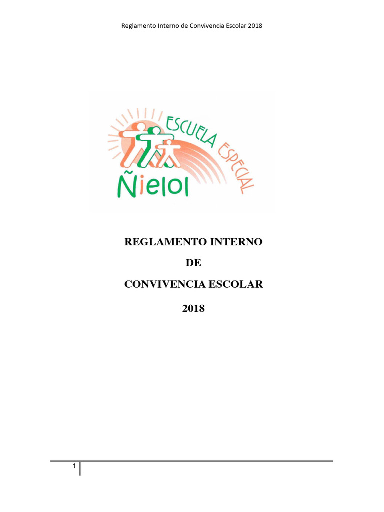 Reglamento de Convivencia Escolar 2018 | PDF | Comportamiento | Violencia