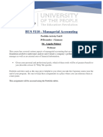 BUS 5110 Managerial Accounting-Portfolio Activity Unit 8