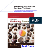 Exploring Marketing Research 11th Edition Babin Test Bank