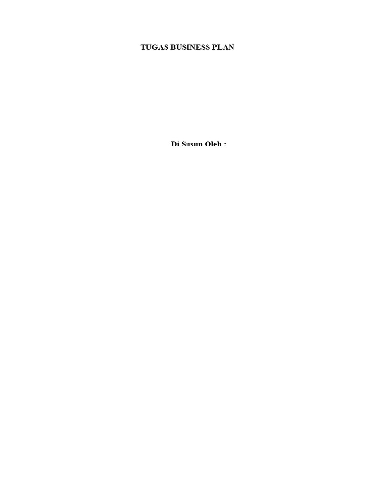 Contoh Business Plan Pdf