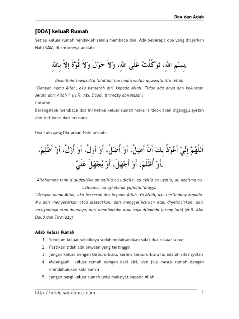 Keluar Rumah Doa Pdf