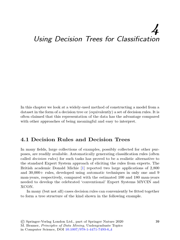 Chap 4 using decision trees for classification download free pdf