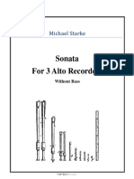 Starke Michael Sonata For Alto Recorders 115025