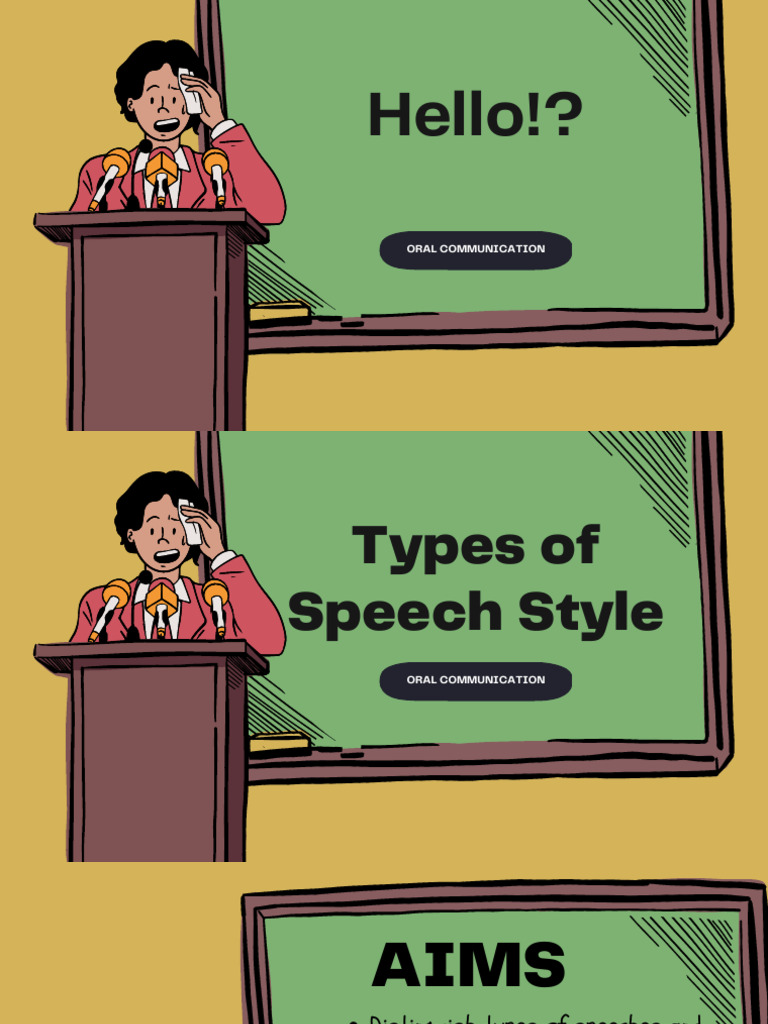 Speech Style Presentation PDF Speech Communication