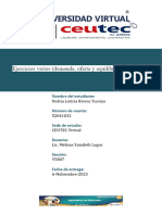 Tarea 4.1. Ejercicios Varios (Demanda, Oferta y Equilibrio de Mercado) .