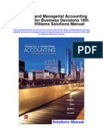 Financial and Managerial Accounting The Basis For Business Decisions 18th Edition Williams Solutions Manual