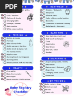 Printable Ultimate Baby Registry Checklist