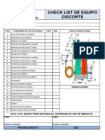 Check List de Equipo Oxicorte