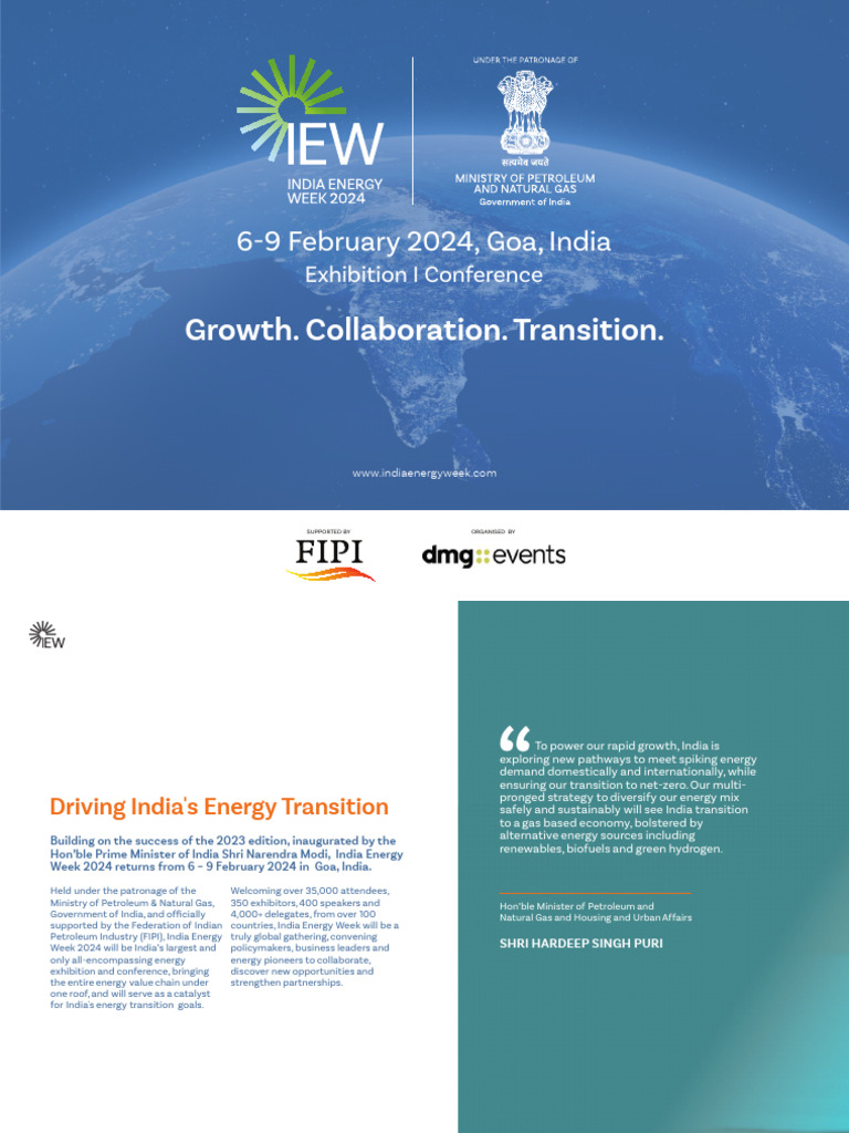 India Energy Week 2024 Event Brochure PDF Climate Change Mitigation