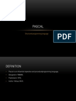 Pascal: Structured Programming Language