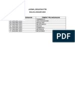 Jadwal Kegiatan PTM