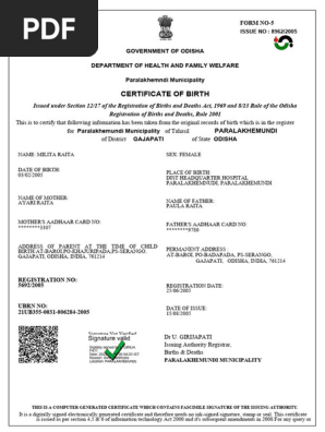 Birth Certificate