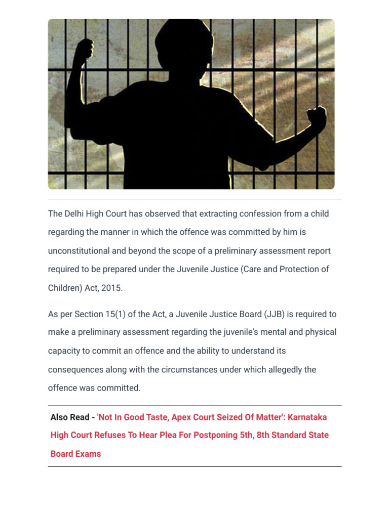 Unconstitutional Child Confession in JJ Act | PDF | Confession (Law ...