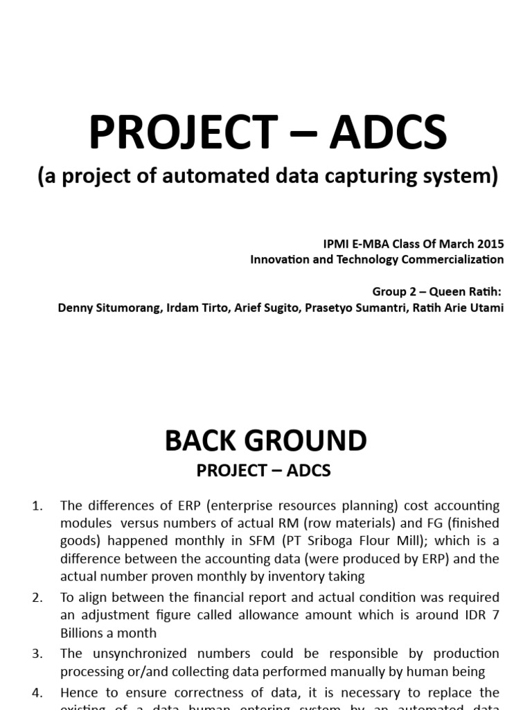 Automated Data Capturing for Sriboga | PDF | Enterprise Resource ...