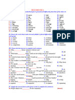 Test For Unit 4 Grade 7