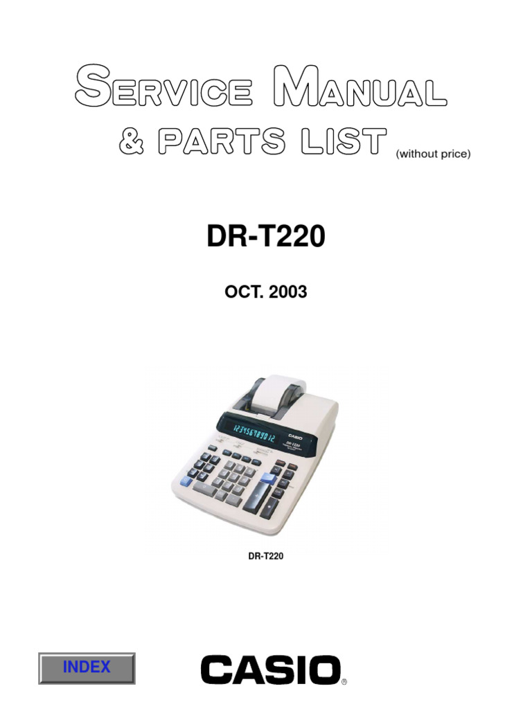 DR-T220 Calculator Service Manual | PDF | Switch | Electrical Components