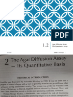 Agar Diffussion Assay The Quantitativa Assay: 11/17/2023 Siddhi M. Intwala 1
