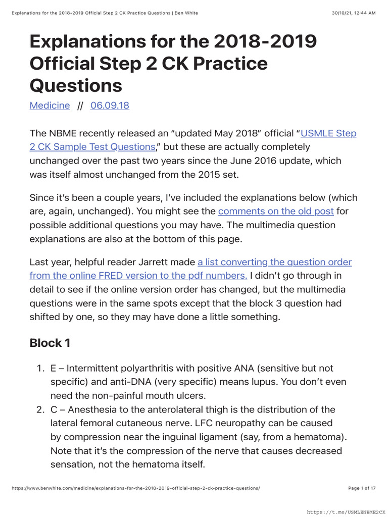 Old Free 120 Step 1 Answers