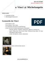 Leonardo Da Vinci Si Michelangelo Buonarroti