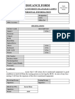Item Issuance Form