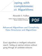 18 Coping With NP Completeness 3 Exact Algorithms