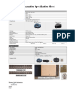 Inspection Spec Sheet - Editable