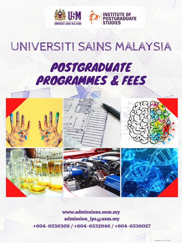USM Postgraduate Programmes & Fees | PDF | Science & Mathematics