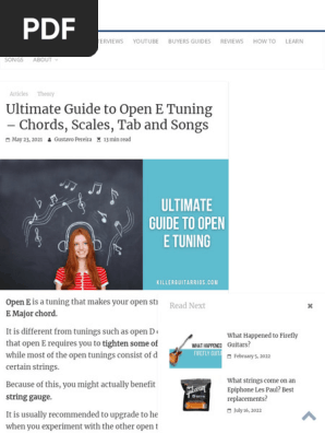 Ultimate Open E Tuning Resource Chords Songs Tab Pdf