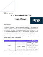 CC. 127 - VTV Programme and Ad Data Release