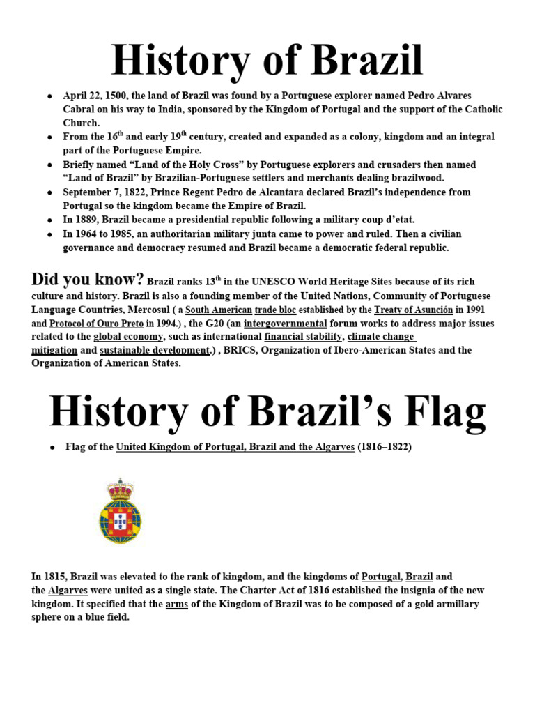 History of Brazil PDF Brazil