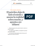 El Petróleo Deja de Lado El Miedo y Asume La Realidad Sobra Mucho, y Apunta A 50 Dólares