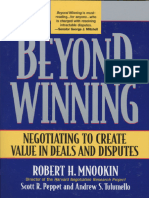 Robert Mnookin - Beyond Winning - Negotiating To Create Value in Deals and Disputes-Belknap Press (2000)