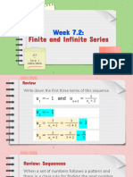 Week 7.2 Finite and Infinite Series