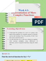 Week 4.1 - Differentiation of More Complex Functions (JC1)