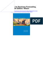 Test Bank For Business Forecasting 6th Edition Wilson