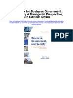 Test Bank For Business Government and Society A Managerial Perspective 13th Edition Steiner