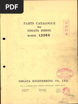 Parts Catalogue Niigata 6l25bx (Uploaded) .Compressed | PDF