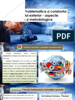 Tema 1. Problematica Și Conținutul Comerțului Exterior - Aspecte Teoretice Și Metodologice