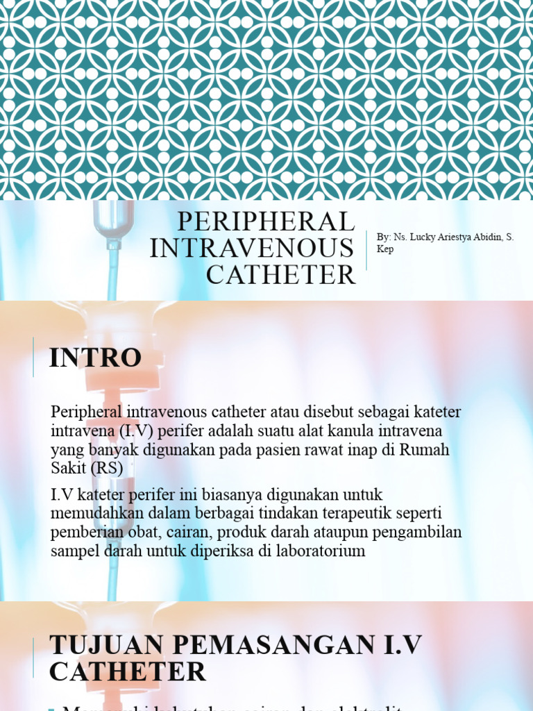Pemasangan Kateter Intravena Perifer | PDF