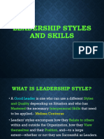 Leadership Stylesand Skills