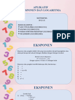 Tugas Matematika Aplikatif Eksponen Dan Logaritma