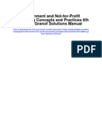 Government and Not For Profit Accounting Concepts and Practices 6th Edition Granof Solutions Manual