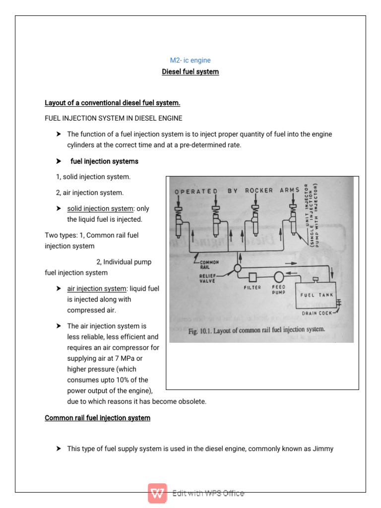 Diesel Fuel Injection System Overview | PDF | Fuel Injection | Diesel ...