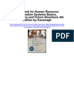 Test Bank For Human Resource Information Systems Basics Applications and Future Directions 4th Edition by Kavanagh 2