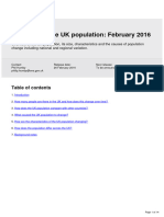 Overview of The UK Population February 2016