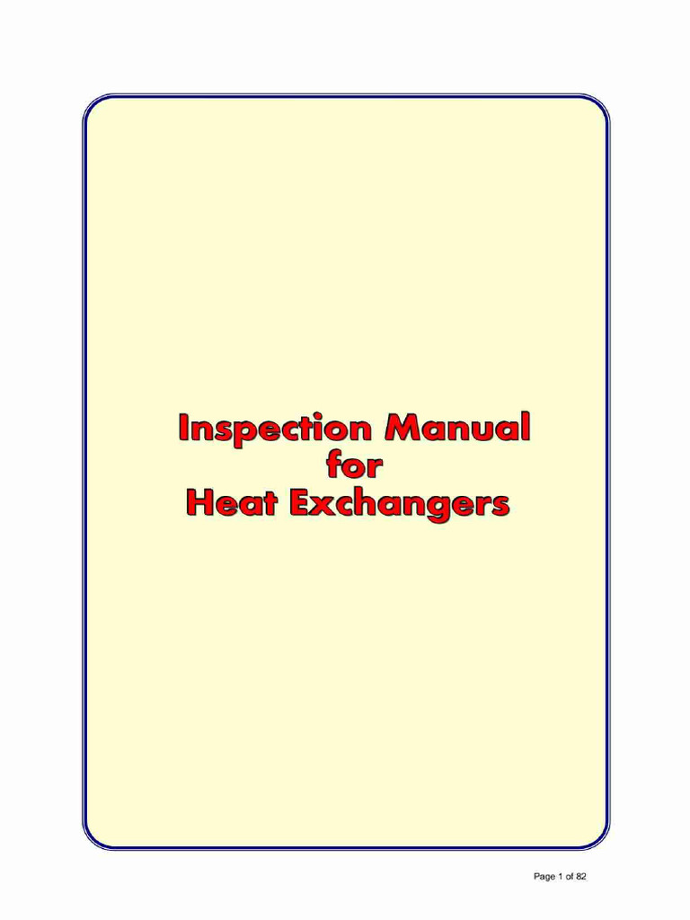 Inspection of Heat Exchangers 1698293537 | PDF