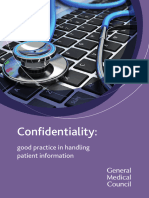 GMC Guidance For Doctors - Confidentiality Good Practice in Handling Patient Information - 70080105